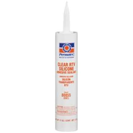 80855 Clear RTV Silicone Adhesive Sealant- 11 Oz.